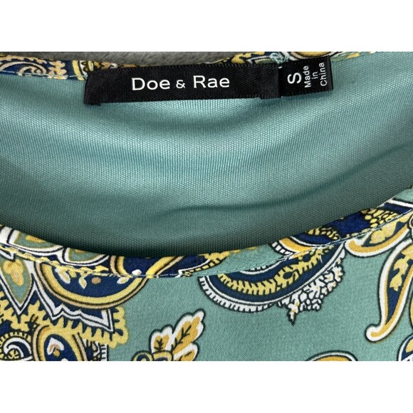 Doe & Rae Small Green Paisley Floral Dress Sheath Boho Festival Cottage *Read* - Picture 7 of 14